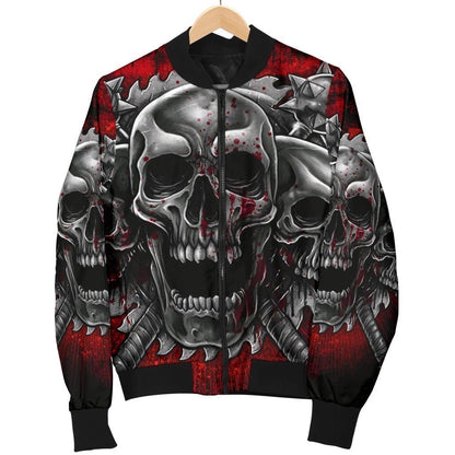 SKULL BOMBER JACKET PL232-BOMBER JACKETS-PL8386-Men's Bomber Jacket-S-Vibe Cosy™