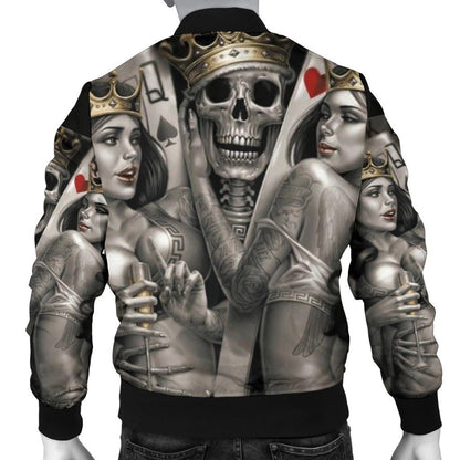 SKULL BOMBER JACKET PL233-BOMBER JACKETS-PL8386-Men's Bomber Jacket-S-Vibe Cosy™
