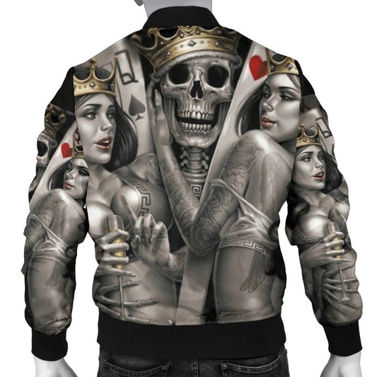 SKULL BOMBER JACKET PL233-BOMBER JACKETS-PL8386-Men's Bomber Jacket-S-Vibe Cosy™