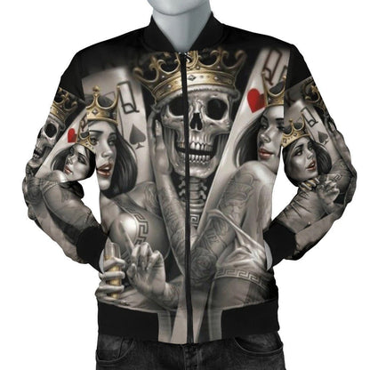 SKULL BOMBER JACKET PL233-BOMBER JACKETS-PL8386-Men's Bomber Jacket-S-Vibe Cosy™
