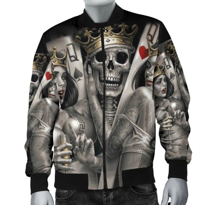 SKULL BOMBER JACKET PL233-BOMBER JACKETS-PL8386-Men's Bomber Jacket-S-Vibe Cosy™