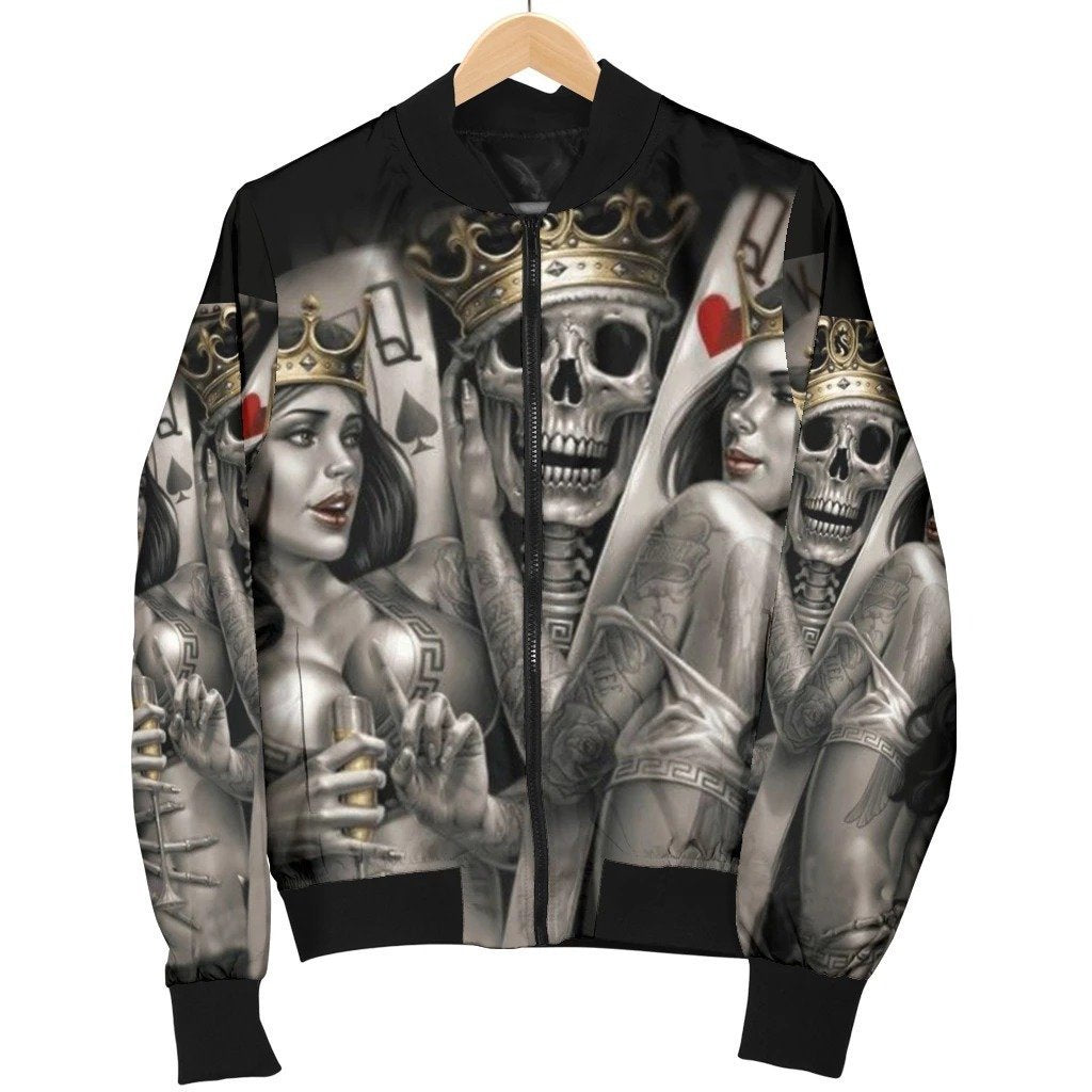 SKULL BOMBER JACKET PL233-BOMBER JACKETS-PL8386-Men's Bomber Jacket-S-Vibe Cosy™