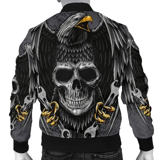 SKULL BOMBER JACKET PL234-BOMBER JACKETS-PL8386-Men's Bomber Jacket-S-Vibe Cosy™