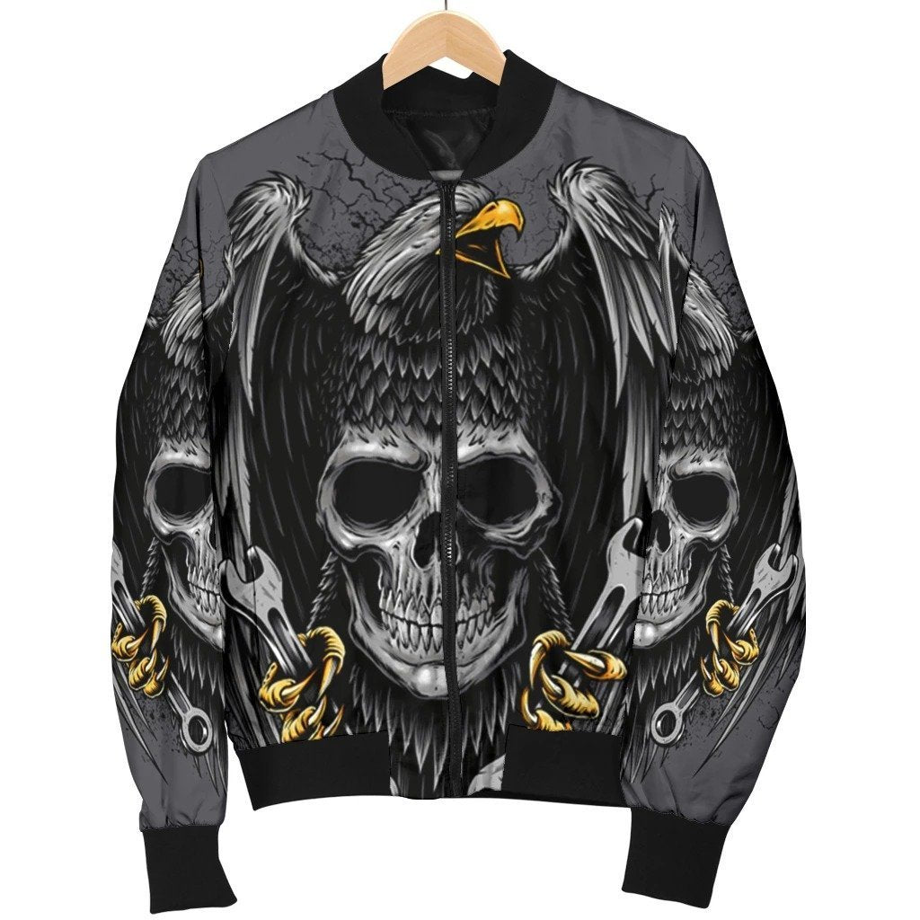 SKULL BOMBER JACKET PL234-BOMBER JACKETS-PL8386-Men's Bomber Jacket-S-Vibe Cosy™