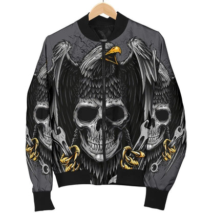 SKULL BOMBER JACKET PL234-BOMBER JACKETS-PL8386-Men's Bomber Jacket-S-Vibe Cosy™