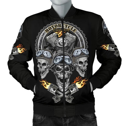 SKULL BOMBER JACKET PL239-BOMBER JACKETS-PL8386-Men's Bomber Jacket-S-Vibe Cosy™