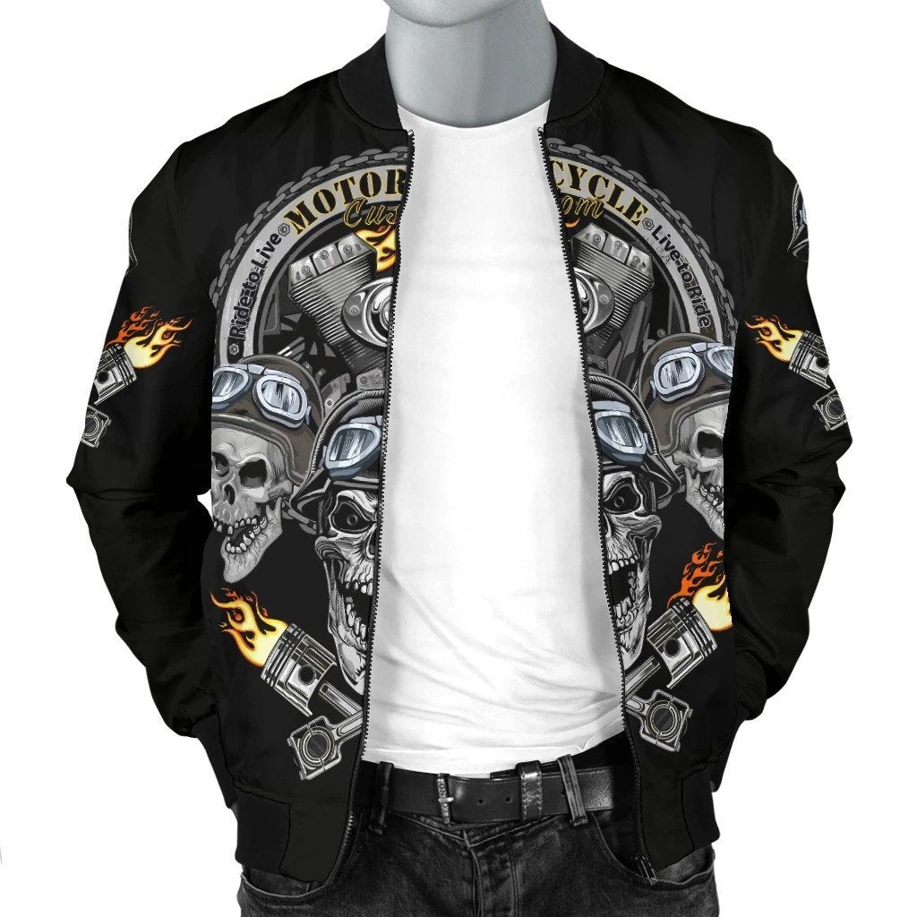 SKULL BOMBER JACKET PL239-BOMBER JACKETS-PL8386-Men's Bomber Jacket-S-Vibe Cosy™