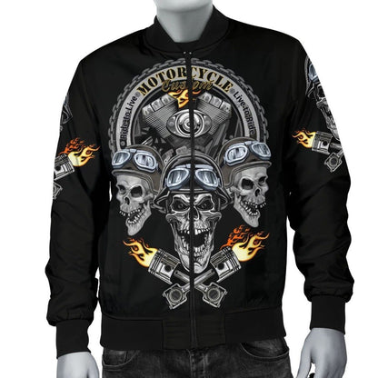 SKULL BOMBER JACKET PL239-BOMBER JACKETS-PL8386-Men's Bomber Jacket-S-Vibe Cosy™