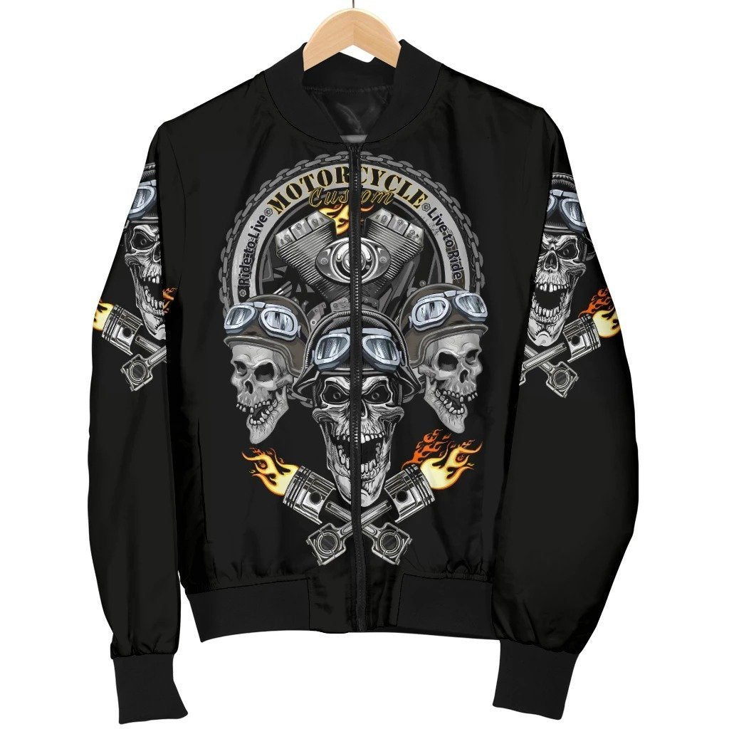SKULL BOMBER JACKET PL239-BOMBER JACKETS-PL8386-Men's Bomber Jacket-S-Vibe Cosy™