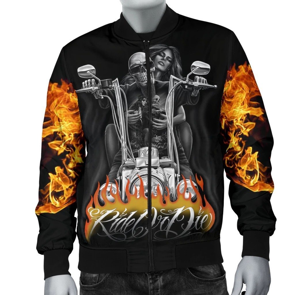 SKULL BOMBER JACKET PL240 - Amaze Style™-BOMBER JACKETS
