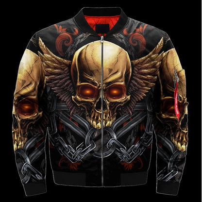 SKULL BOMBER JACKET PL242-BOMBER JACKETS-PL8386-Men's Bomber Jacket-S-Vibe Cosy™