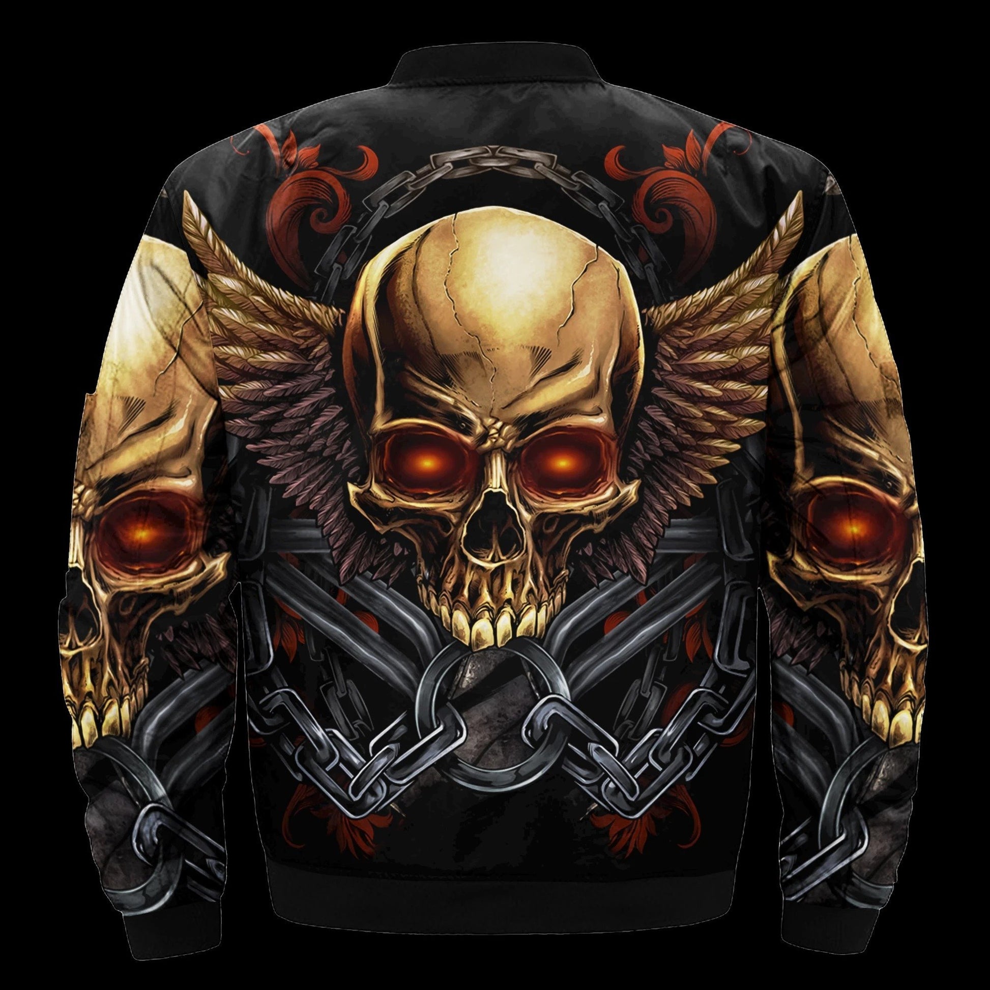 SKULL BOMBER JACKET PL242-BOMBER JACKETS-PL8386-Men's Bomber Jacket-S-Vibe Cosy™