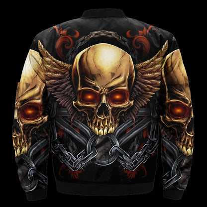 SKULL BOMBER JACKET PL242-BOMBER JACKETS-PL8386-Men's Bomber Jacket-S-Vibe Cosy™