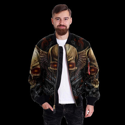 SKULL BOMBER JACKET PL242-BOMBER JACKETS-PL8386-Men's Bomber Jacket-S-Vibe Cosy™