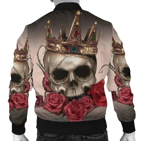 SKULL BOMBER JACKET PL248-BOMBER JACKETS-PL8386-Men's Bomber Jacket-S-Vibe Cosy™