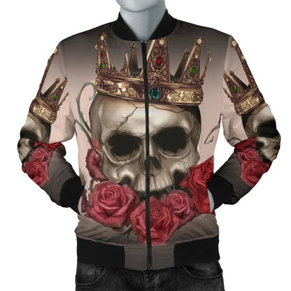 SKULL BOMBER JACKET PL248-BOMBER JACKETS-PL8386-Men's Bomber Jacket-S-Vibe Cosy™
