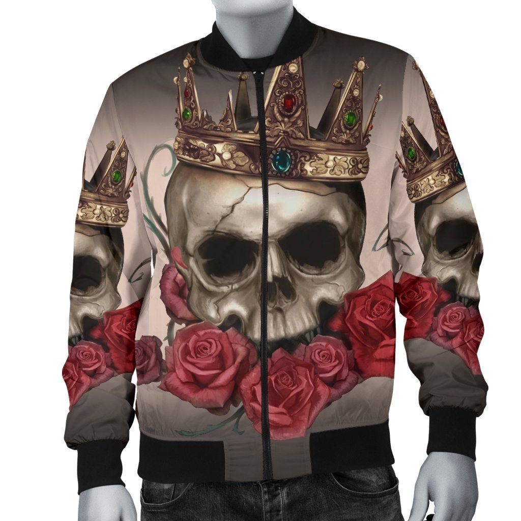 SKULL BOMBER JACKET PL248-BOMBER JACKETS-PL8386-Men's Bomber Jacket-S-Vibe Cosy™