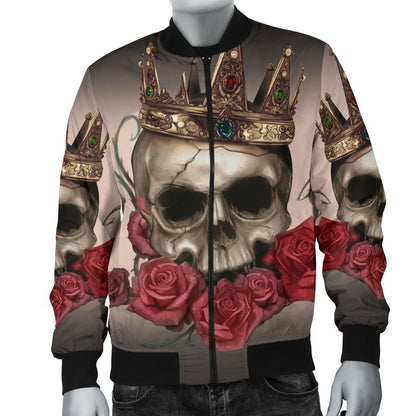 SKULL BOMBER JACKET PL248-BOMBER JACKETS-PL8386-Men's Bomber Jacket-S-Vibe Cosy™