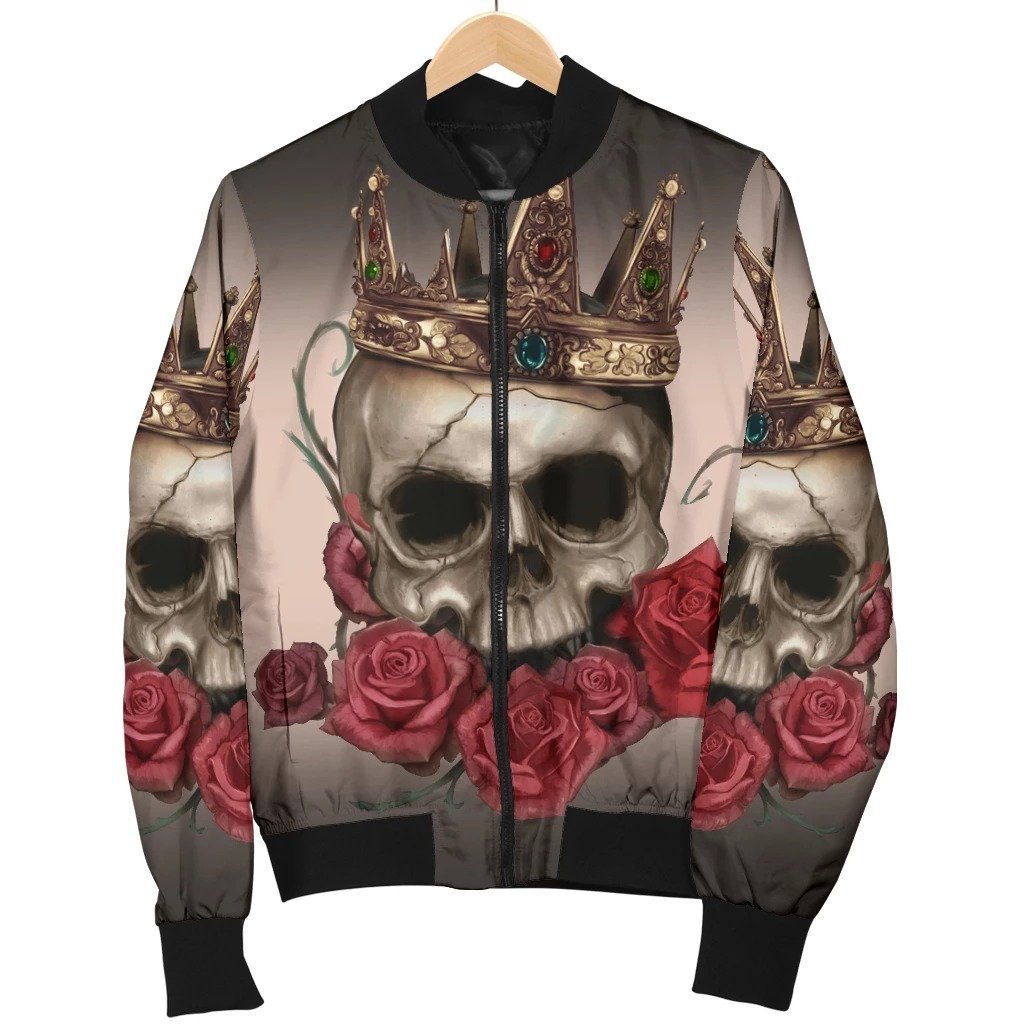 SKULL BOMBER JACKET PL248-BOMBER JACKETS-PL8386-Men's Bomber Jacket-S-Vibe Cosy™
