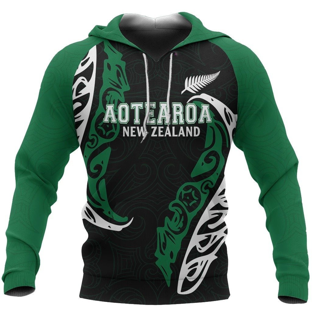 Aotearoa - New Zealand Hoodie Silver Fern PL250-Apparel-PL8386-Hoodie-S-Vibe Cosy™