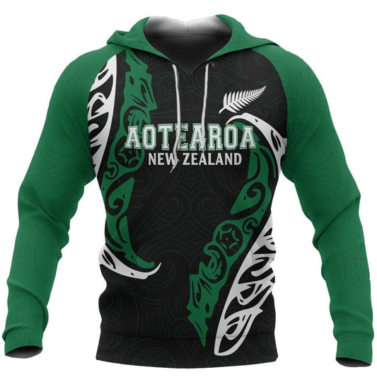 Aotearoa - New Zealand Hoodie Silver Fern PL250-Apparel-PL8386-Hoodie-S-Vibe Cosy™