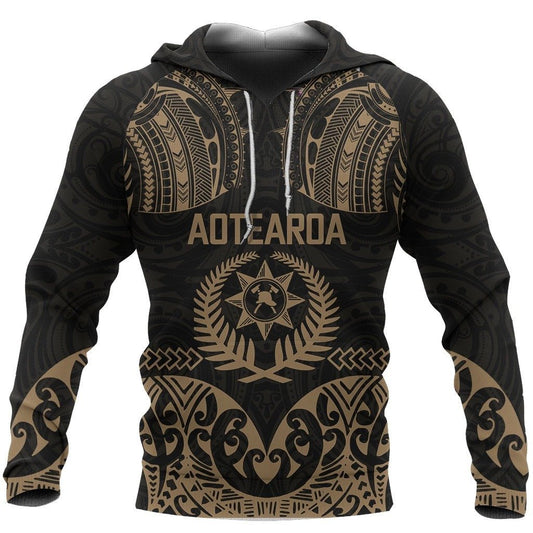 Aotearoa Hoodie Silver Fern - Firefighter PL253-Apparel-PL8386-Hoodie-S-Vibe Cosy™