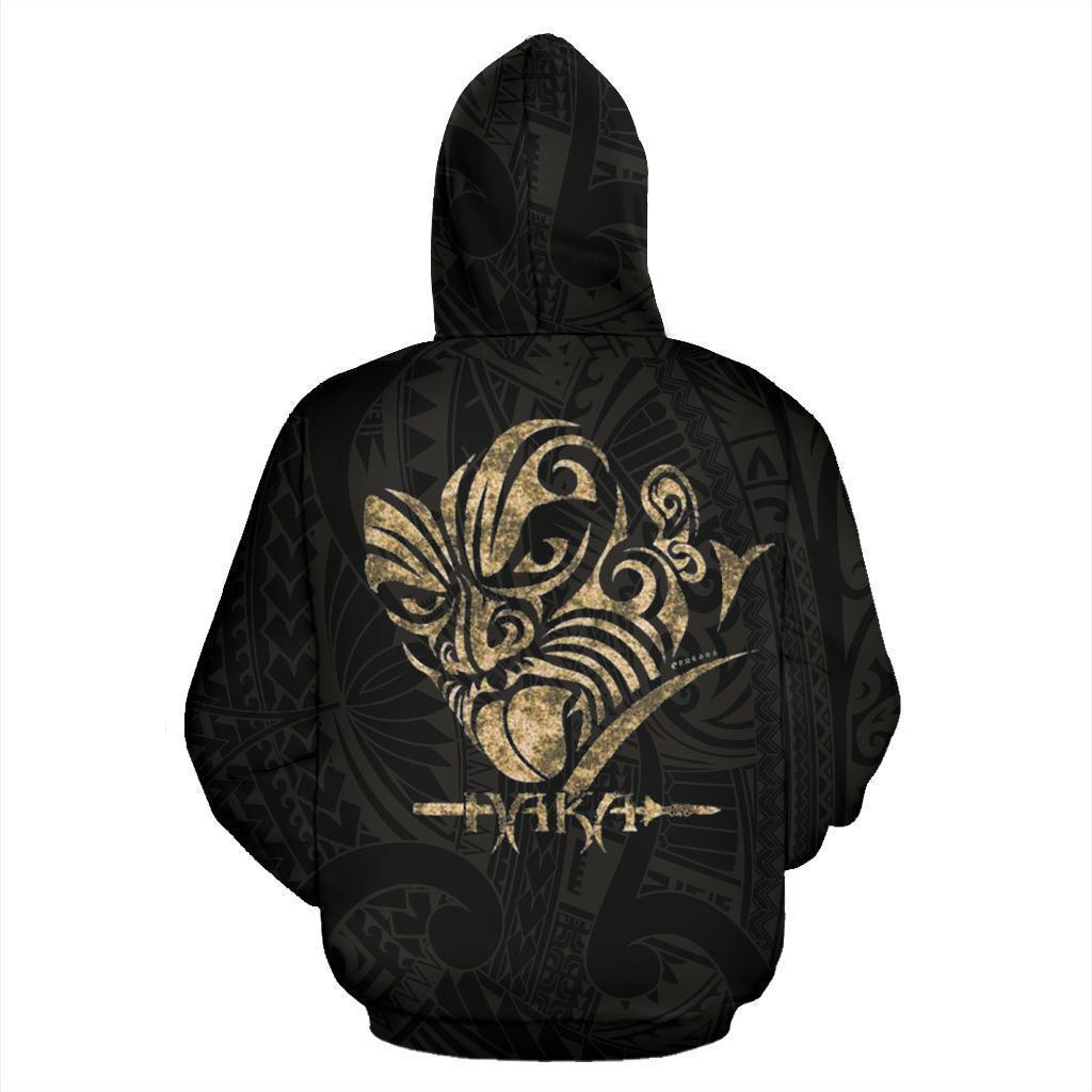 Maori Haka Warrior Hoodie New Zealand PL259-Apparel-PL8386-Zipped Hoodie-S-Vibe Cosy™