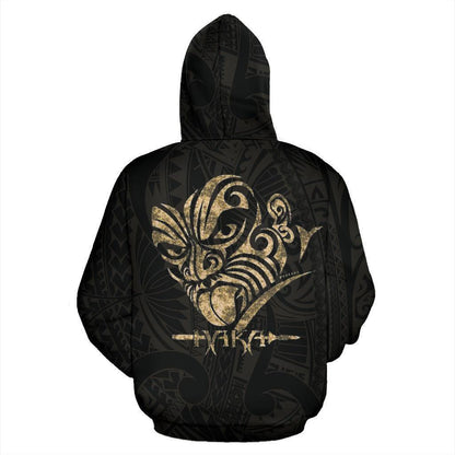 Maori Haka Warrior Hoodie New Zealand PL259-Apparel-PL8386-Zipped Hoodie-S-Vibe Cosy™