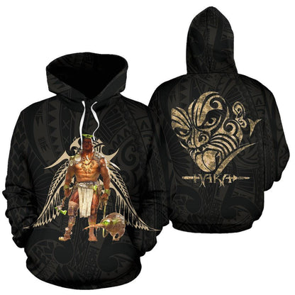 Maori Haka Warrior Hoodie New Zealand PL259-Apparel-PL8386-Hoodie-S-Vibe Cosy™