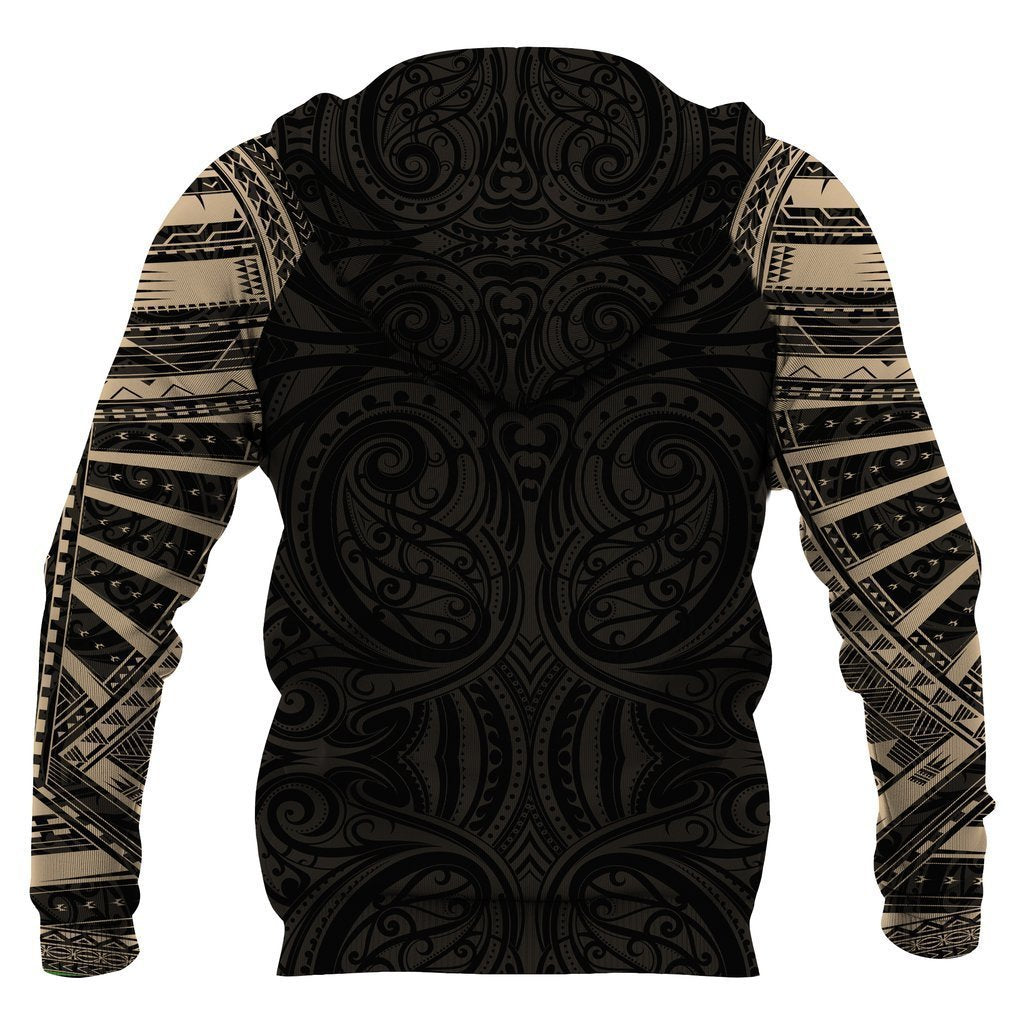 Rugby Aotearoa Tattoo Style All Over Hoodie PL262-Apparel-PL8386-Zipped Hoodie-S-Vibe Cosy™