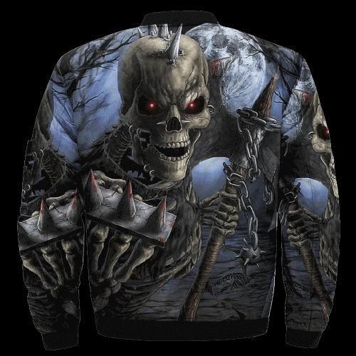 SKULL BOMBER JACKET PL263-BOMBER JACKETS-PL8386-Men's Bomber Jacket-S-Vibe Cosy™