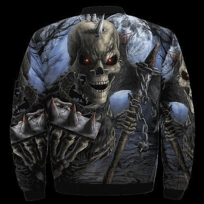 SKULL BOMBER JACKET PL263-BOMBER JACKETS-PL8386-Men's Bomber Jacket-S-Vibe Cosy™