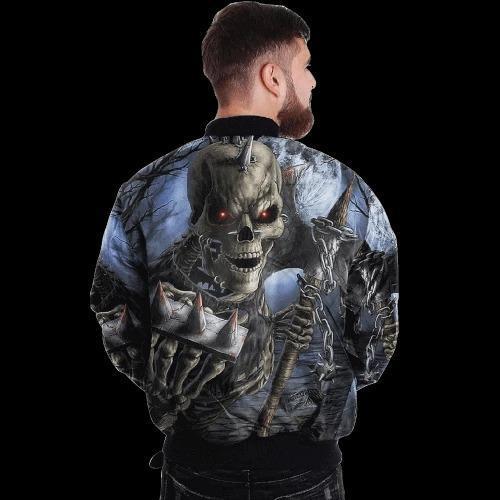 SKULL BOMBER JACKET PL263-BOMBER JACKETS-PL8386-Men's Bomber Jacket-S-Vibe Cosy™