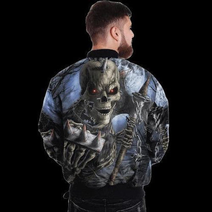 SKULL BOMBER JACKET PL263-BOMBER JACKETS-PL8386-Men's Bomber Jacket-S-Vibe Cosy™
