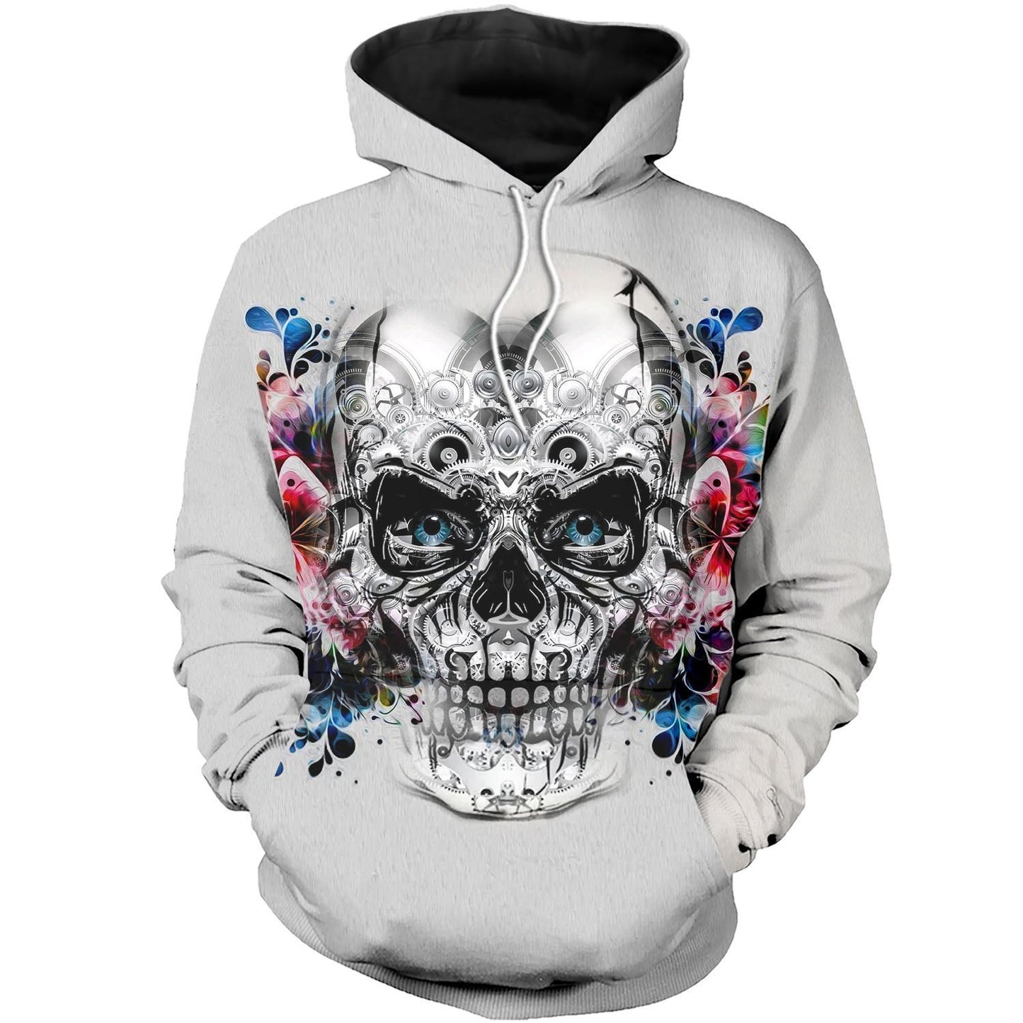 SKULL AND BUTTERFLY 3D ALL OVER PRINTED SHIRTS FOR MEN AND WOMEN PL279-Apparel-TT-Hoodie-S-Vibe Cosy™
