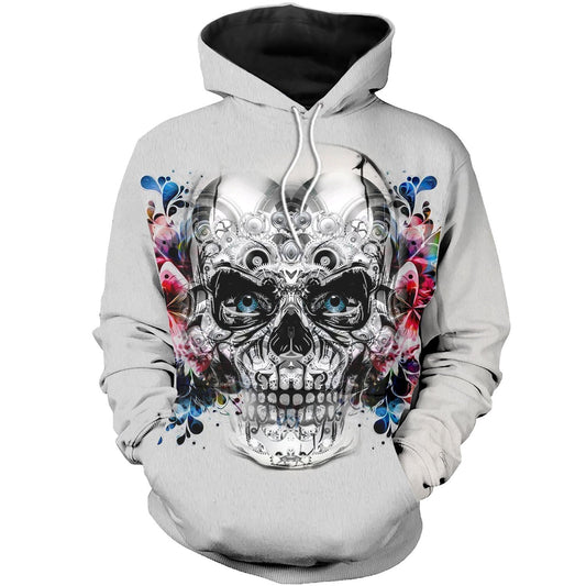 SKULL AND BUTTERFLY 3D ALL OVER PRINTED SHIRTS FOR MEN AND WOMEN PL279-Apparel-TT-Hoodie-S-Vibe Cosy™