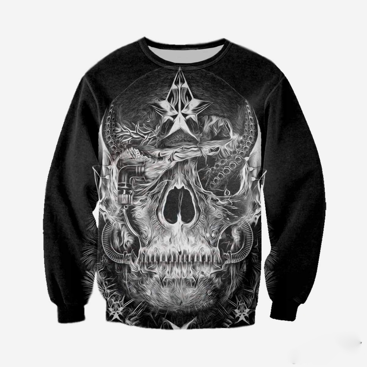 3D PRINTED SKULL CLOTHES PL281-Apparel-PL8386-Sweatshirt-S-Vibe Cosy™