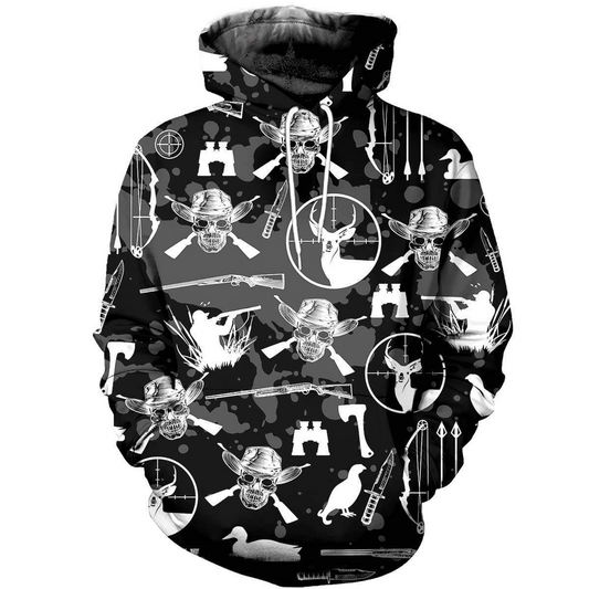 3D PRINTED HUNTING SKULL CLOTHES PL282-Apparel-PL8386-Hoodie-S-Vibe Cosy™