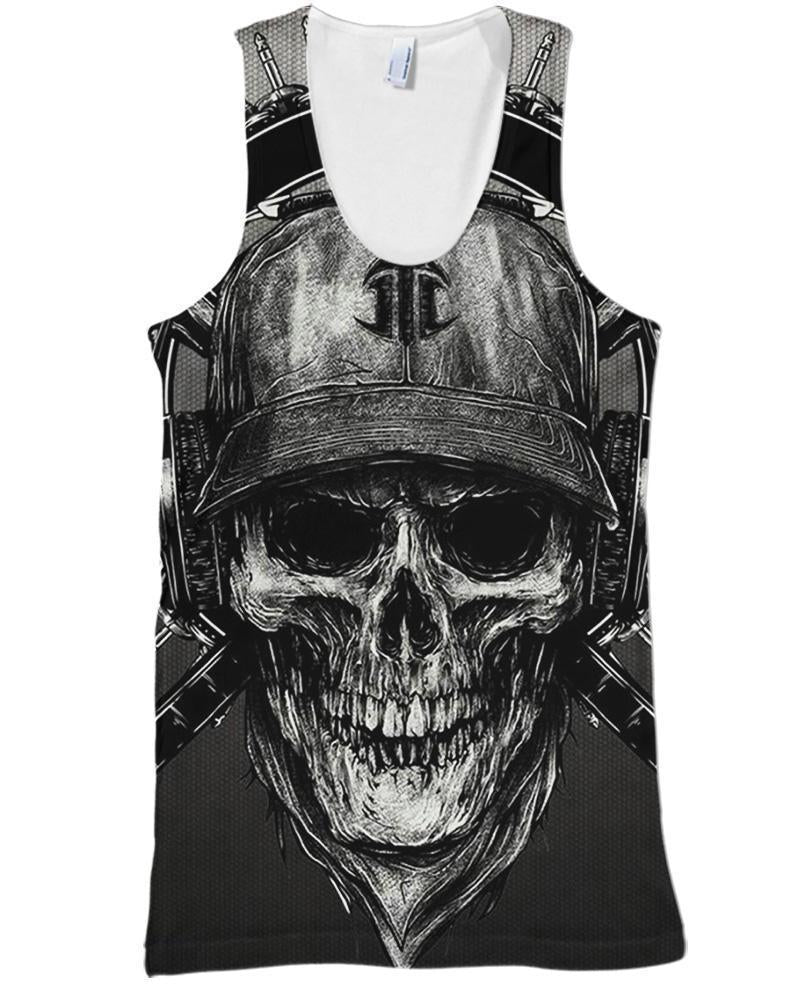 Love Skull & Like Music PL229-Apparel-PL8386-Tank Top-S-Vibe Cosy™