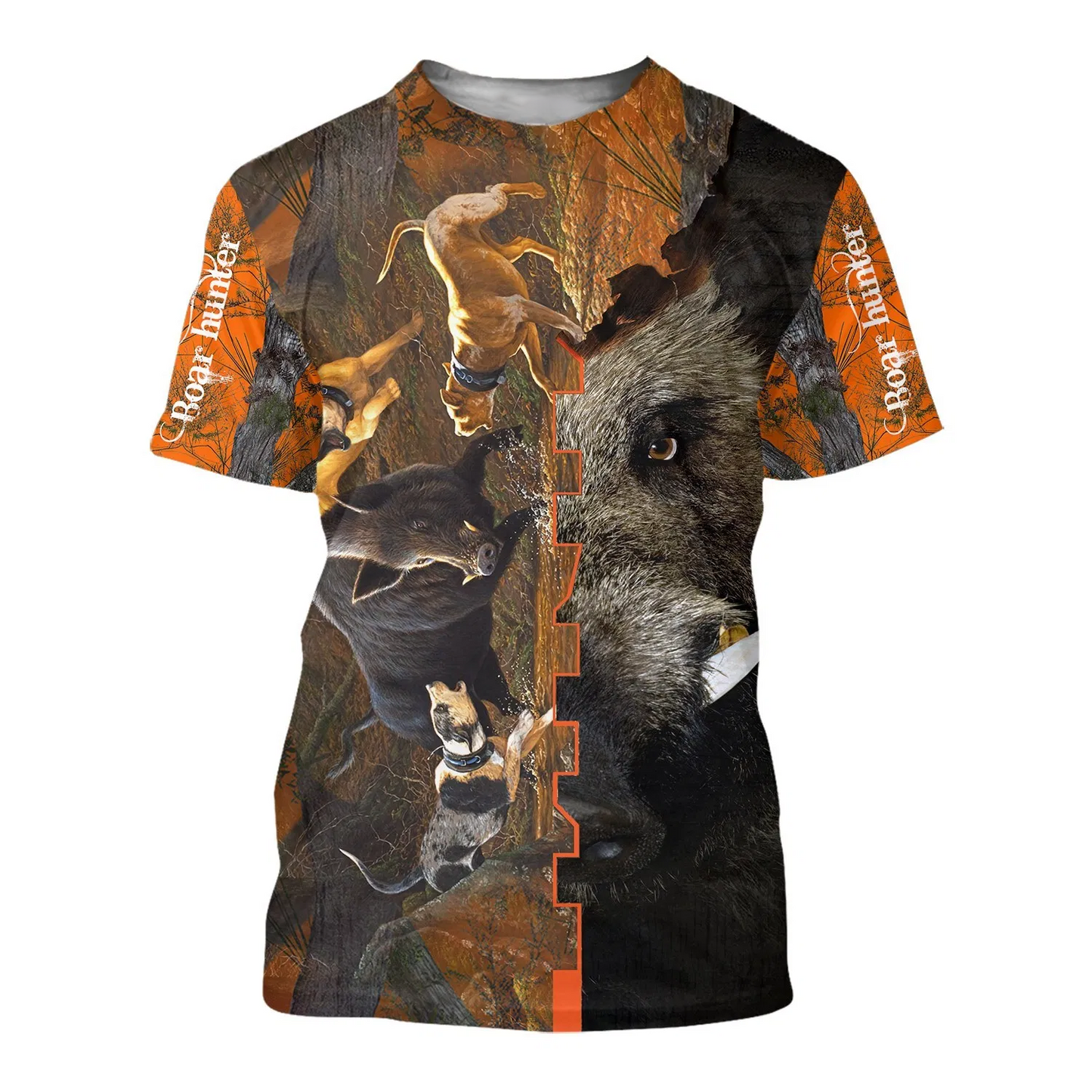 PL415 BEAUTIFUL BOAR HUNTING CAMO 3D ALL OVER PRINTED SHIRTS-Apparel-PL8386-T shirt-S-Vibe Cosy™