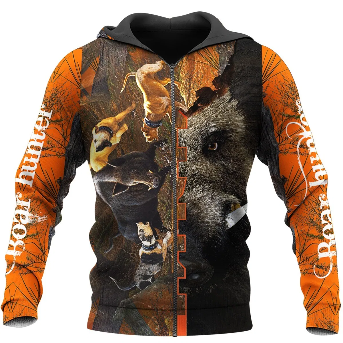 PL415 BEAUTIFUL BOAR HUNTING CAMO 3D ALL OVER PRINTED SHIRTS-Apparel-PL8386-zip-up hoodie-S-Vibe Cosy™