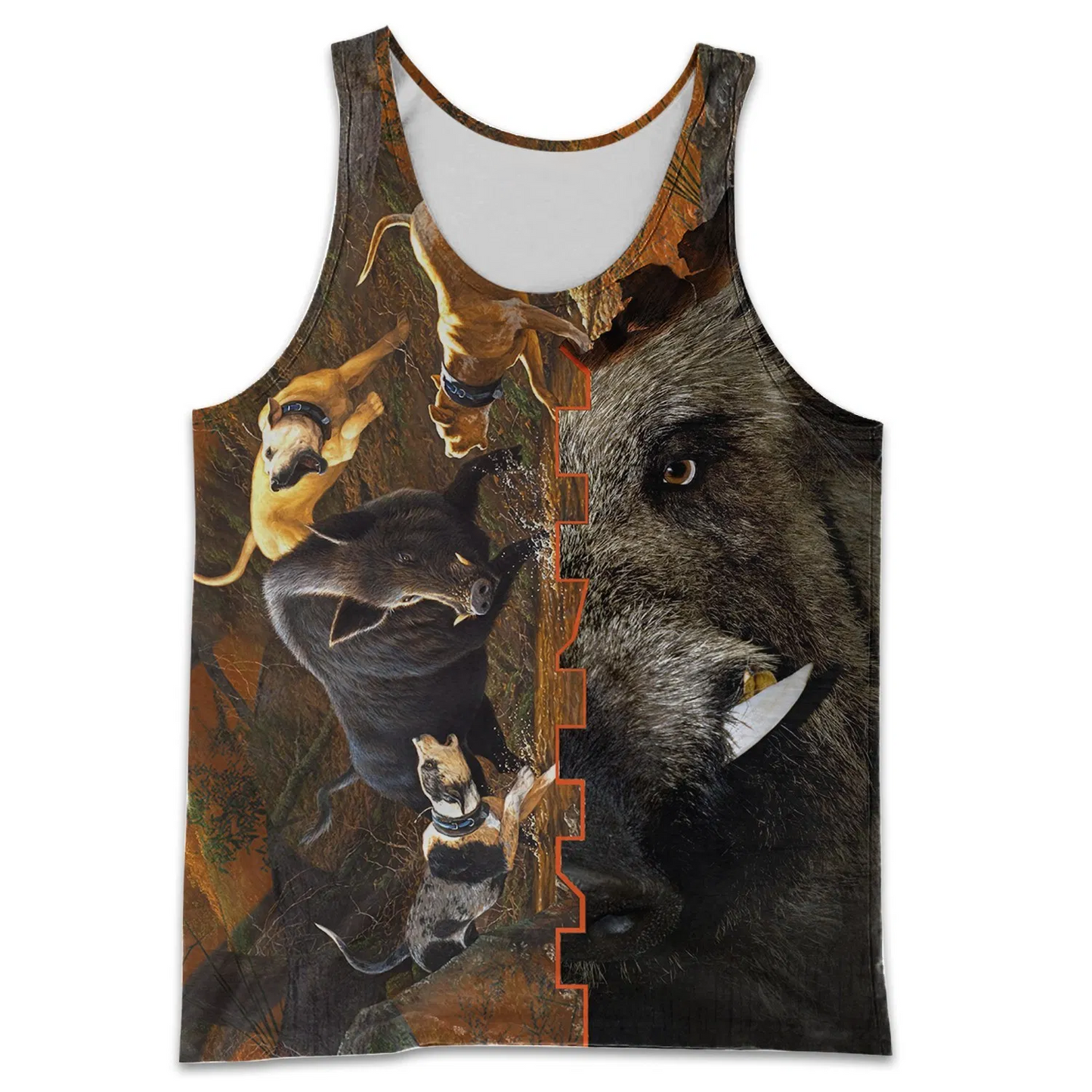 PL415 BEAUTIFUL BOAR HUNTING CAMO 3D ALL OVER PRINTED SHIRTS-Apparel-PL8386-Tanktop-S-Vibe Cosy™