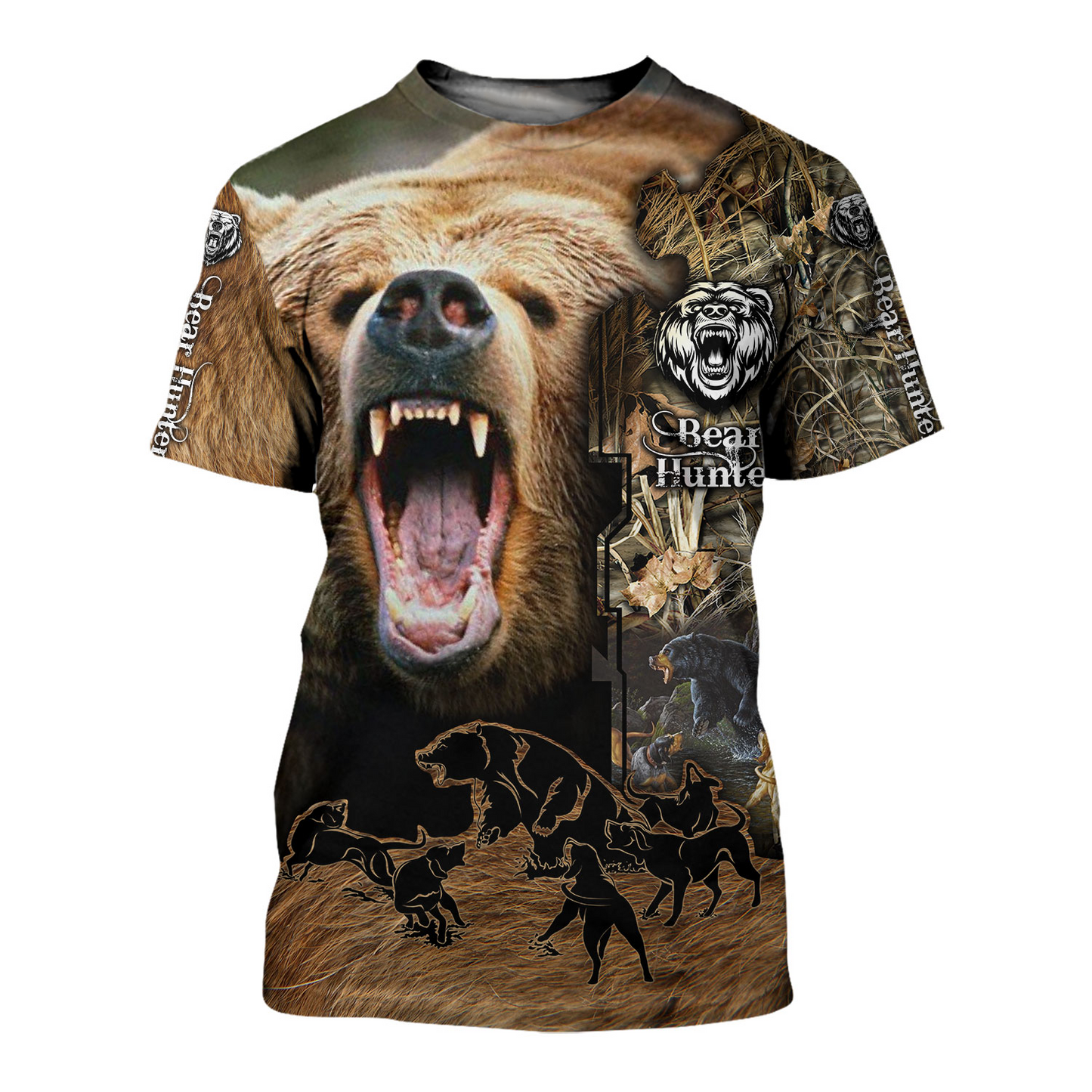 PL438 LOVE BEAR 3D ALL OVER PRINTED SHIRTS-Apparel-PL8386-T shirt-S-Vibe Cosy™