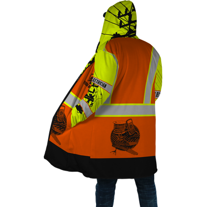 Electrician And Lineman Personalized Safety 3D All Over Printed Premium Unisex Hoodie