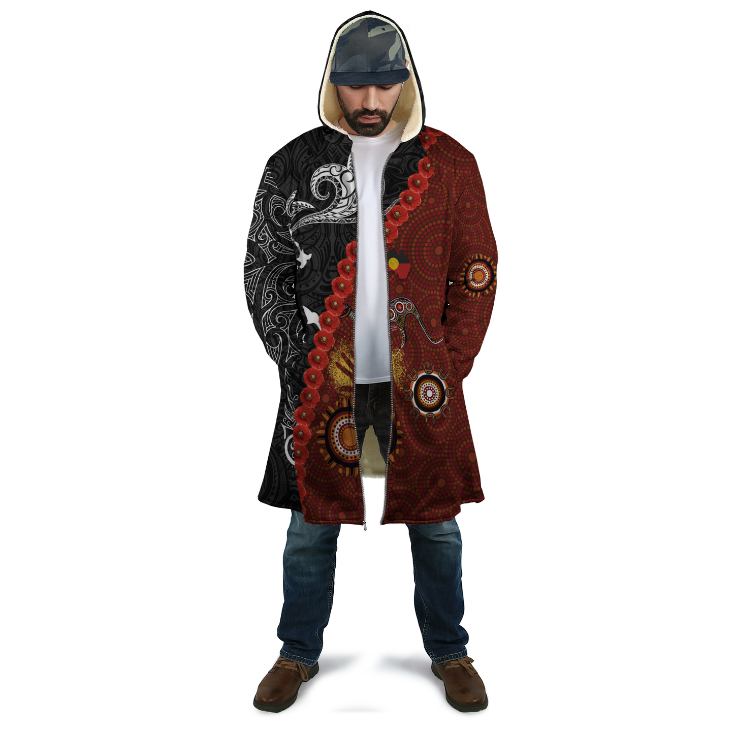 New Zealand Maori And Australia Aboriginal We Are Family 3D Printed Unisex Cloak TN
