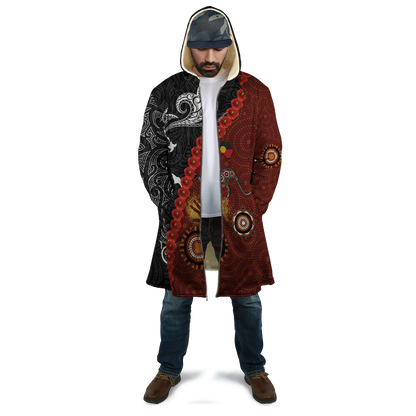 New Zealand Maori And Australia Aboriginal We Are Family 3D Printed Unisex Cloak TN