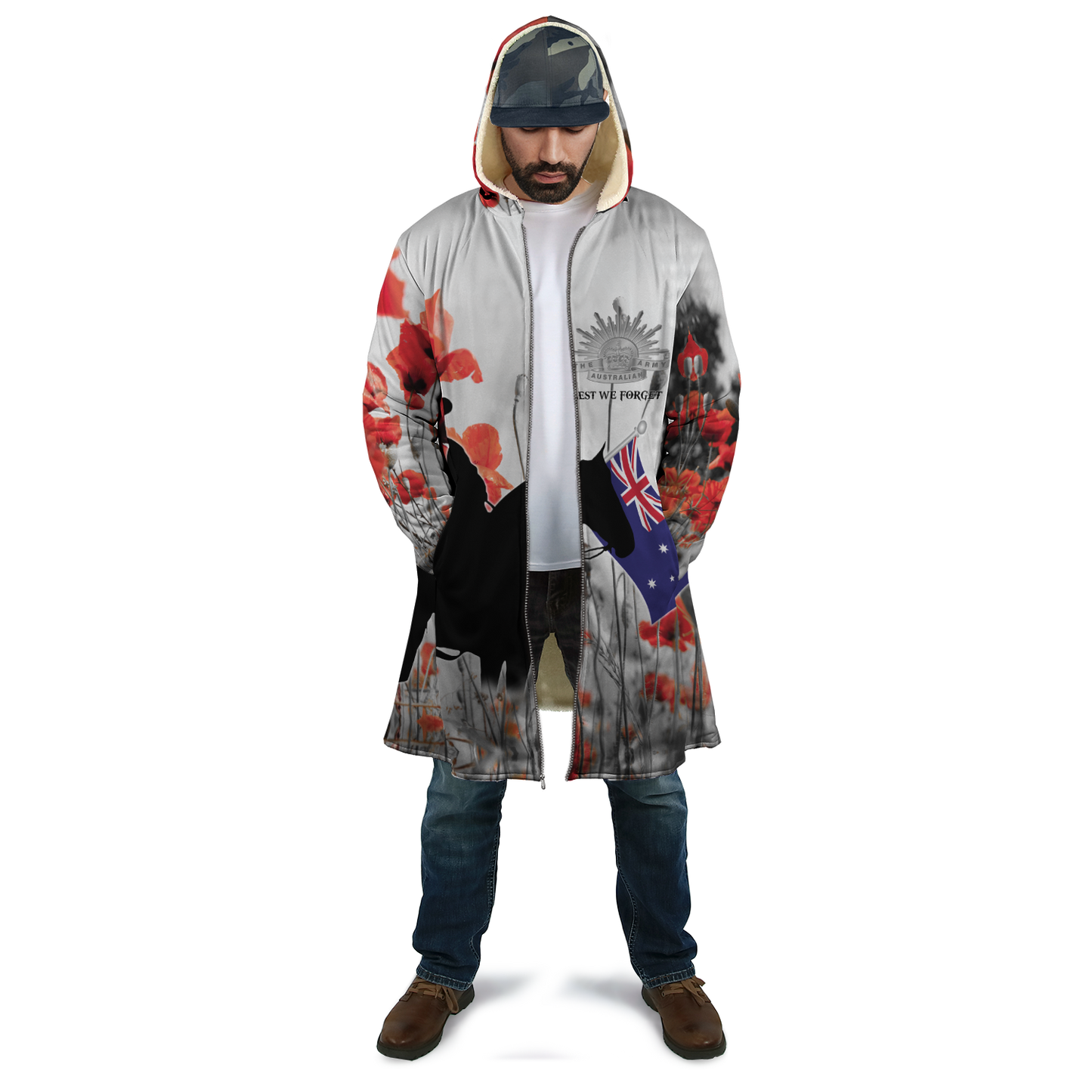 Premium Unisex Hoodie Remember Anzac Day ML