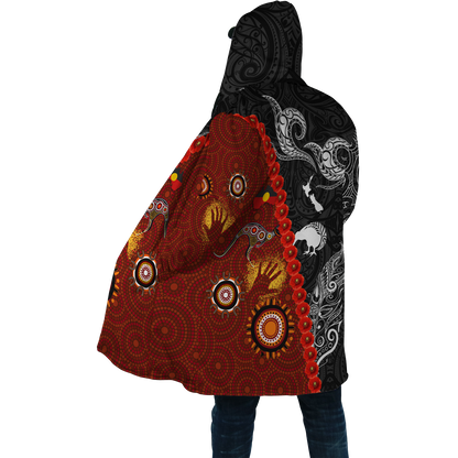 New Zealand Maori And Australia Aboriginal We Are Family 3D Printed Unisex Cloak TN