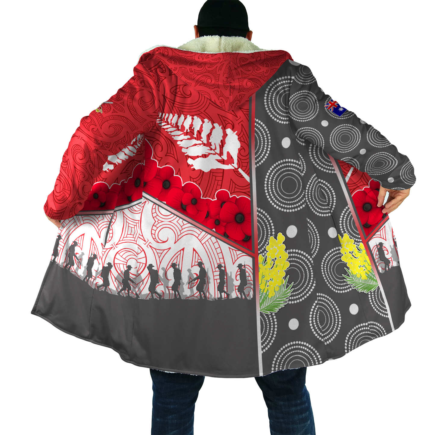 Premium Unisex Hoodie Remember Anzac Day Maori Tattoo ML
