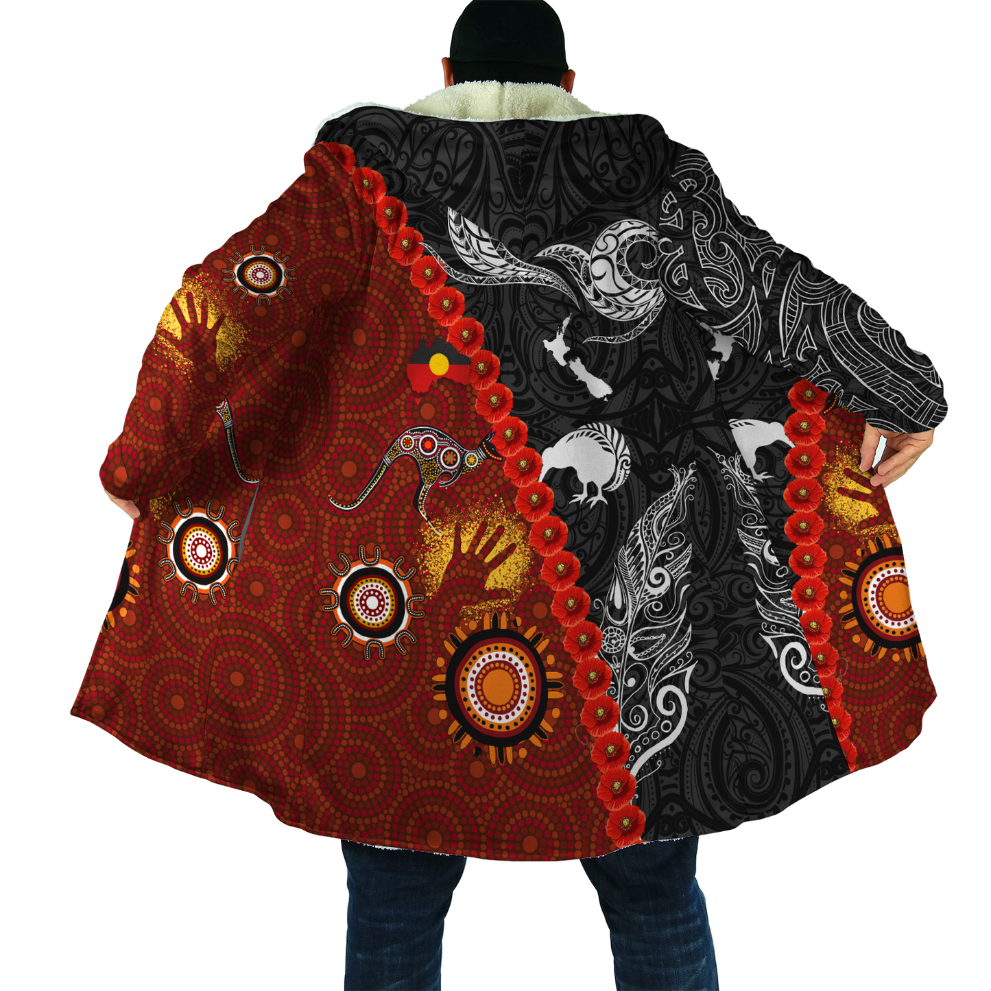 New Zealand Maori And Australia Aboriginal We Are Family 3D Printed Unisex Cloak TN